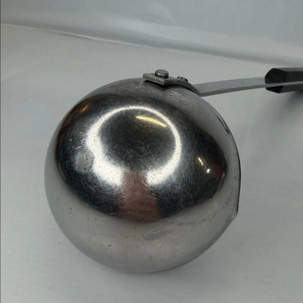 Vintage Stainless Steel Ladle with Black Handle USA
